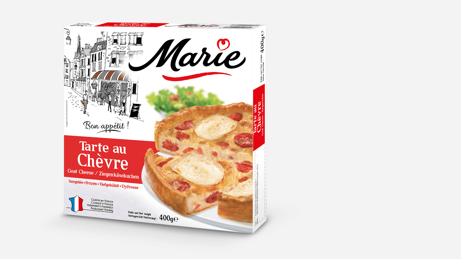 Pack de la tarte au chèvre Marie surgelé