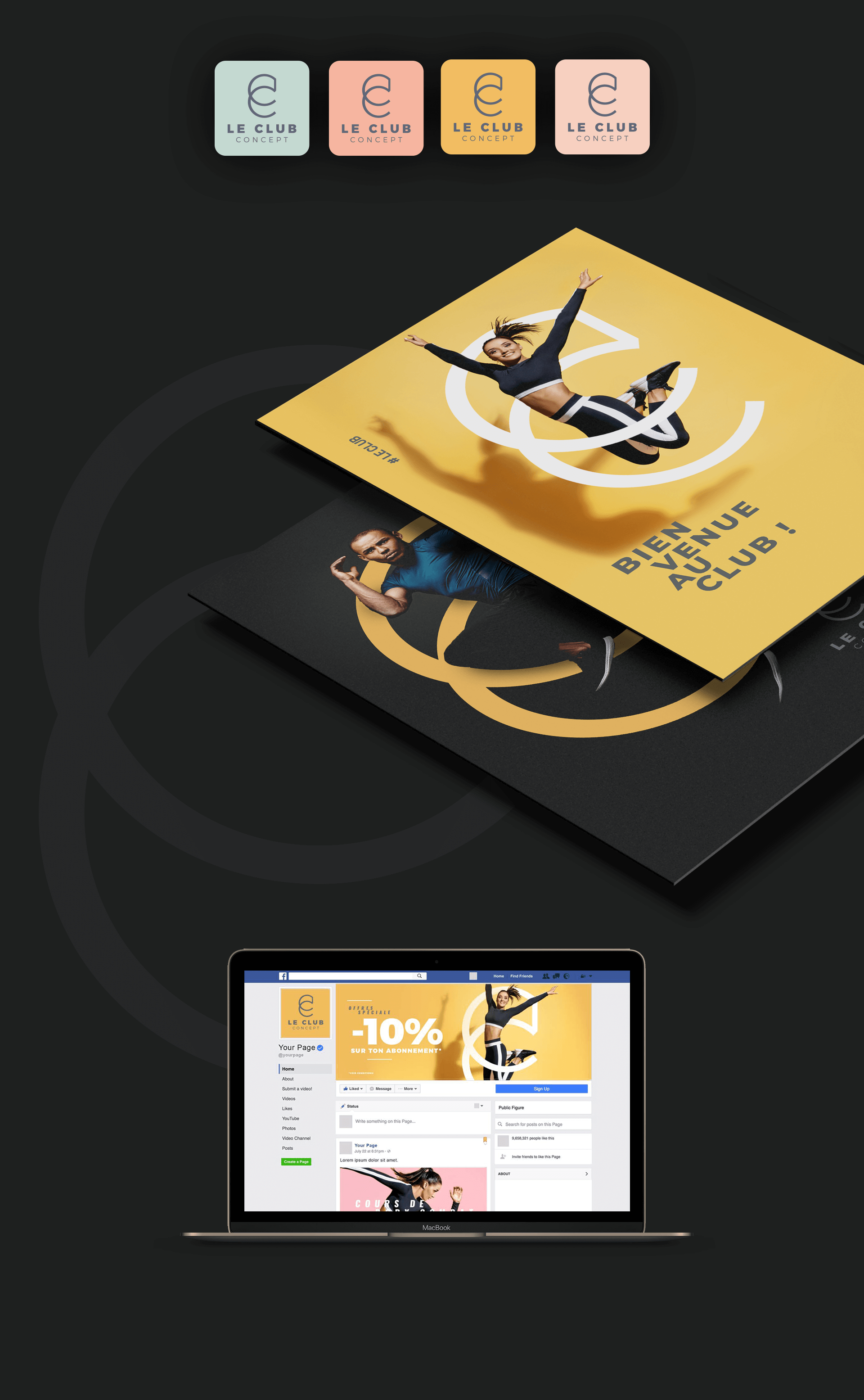 Identité graphique Le Club Concept