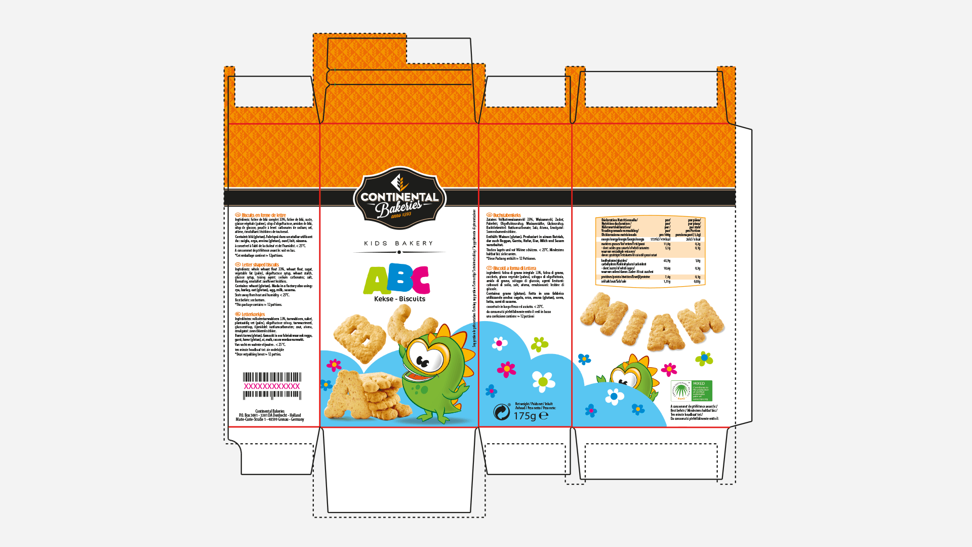 packaging à plat Continental Bakeries