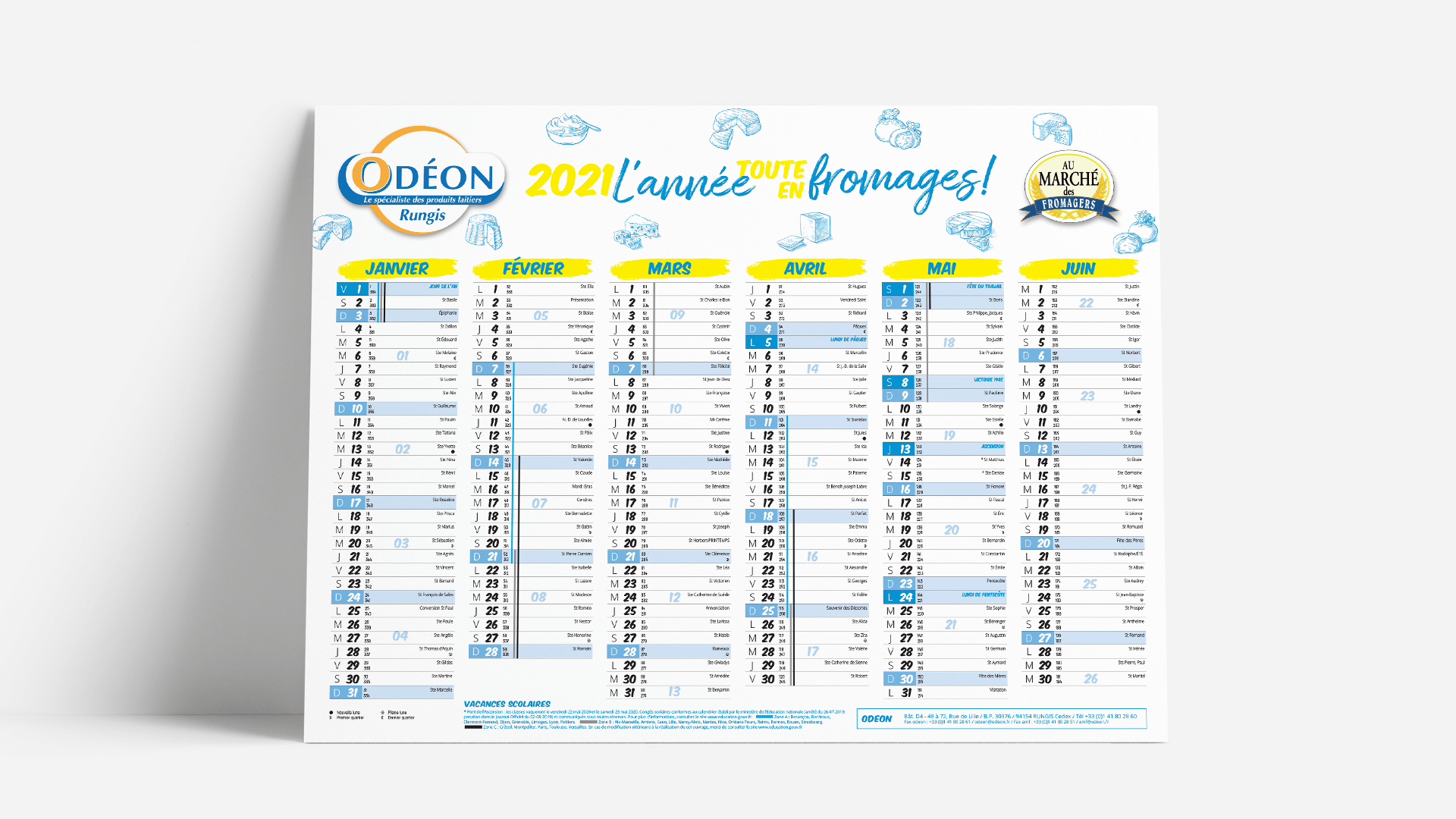 Creation de calendrier Odéon - Réalisation agence becom