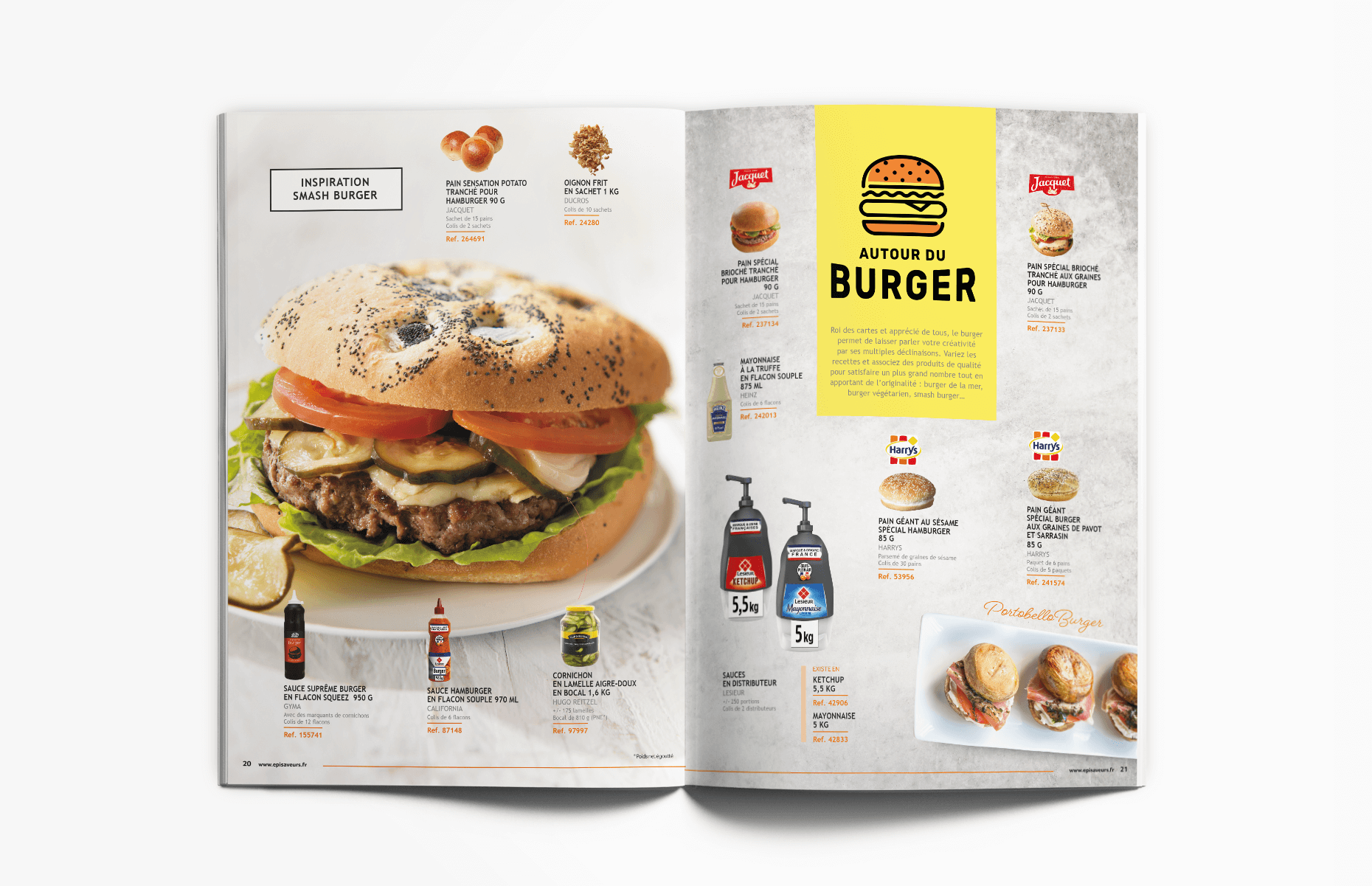 BECOM EPISAVEURS CATALOGUE BURGER RESTAURATION